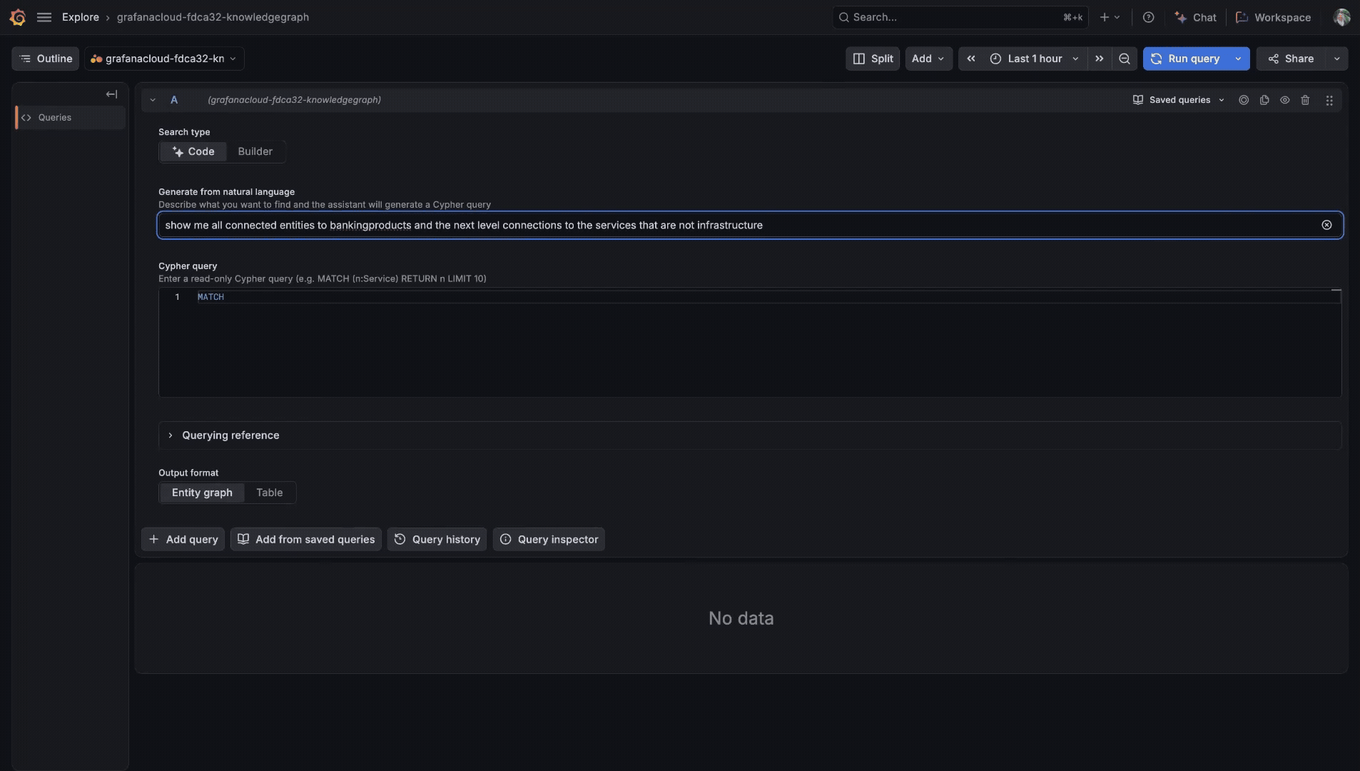 The new new Cypher query tool lets agents ask the Knowledge Graph direct questions about how your system connects.